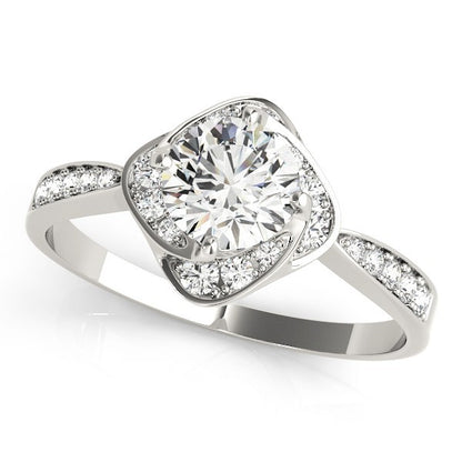 Lab-Grown Diamond Halo Engagement Ring