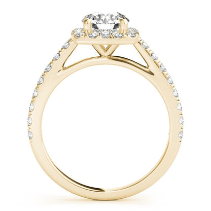 Lab-Grown Diamond Halo Engagement Ring in Platinum