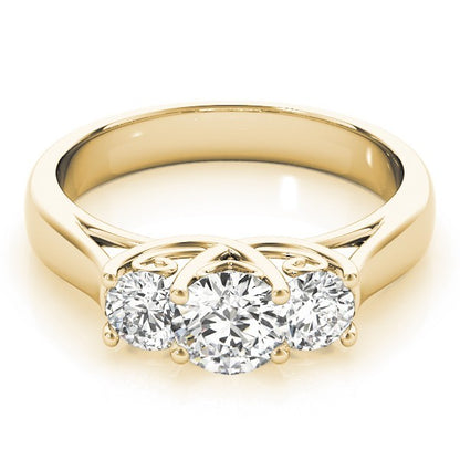Lab Grown Diamond 3 Stone Engagement Ring Platinum DE/VS 2CT