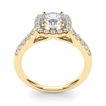 Lab Grown Round Diamond Halo Engagement Ring