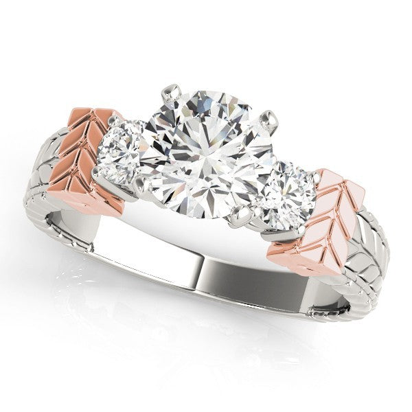 Lab Grown Round Diamond 3 Stone Engagement Ring In Platinum DE/VS 2CT