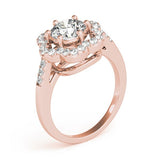 Lab Grown Round Diamond Halo Engagement Ring