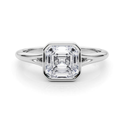 IGI Certified Lab Created D/VS  Asscher Cut Diamond Solitaire Engagement Ring
