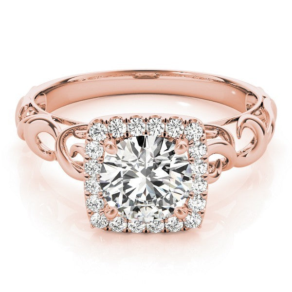 Lab-Grown Diamond Halo Engagement Ring