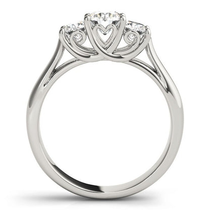 Lab Grown Diamond 3 Stone Engagement Ring Platinum DE/VS 2CT