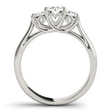 Lab Grown Diamond 3 Stone Engagement Ring Platinum DE/VS 2CT
