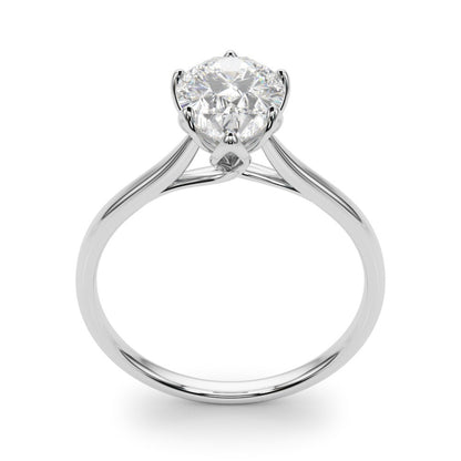 IGI 5.00 Ct F/VS Pear shape Lab Grown Diamond Solitaire Engagement Ring Platinum