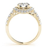 Lab Grown Round Diamond Halo Engagement Ring