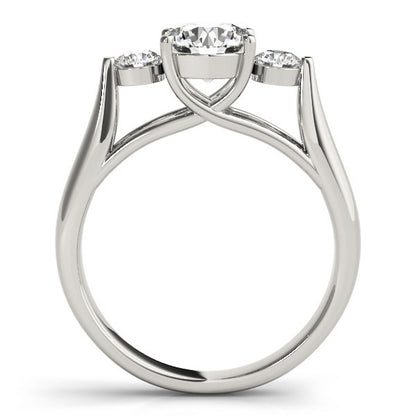 0.50Ct - 2.00Ct Lab Grown Round Diamond 3 Stone Engagement Ring Platinum