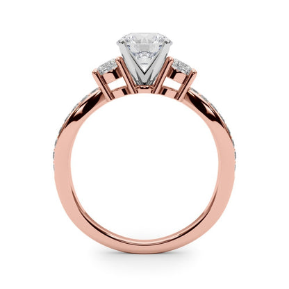 Platinum Lab Grown Diamond Designer Trilogy Engagement Ring - 2.0CT DE/VS