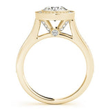 Lab-Grown Diamond Halo Engagement Ring 