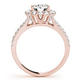 Lab Grown Round Diamond Halo Engagement Ring 