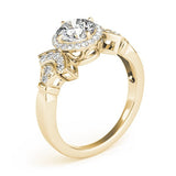 Lab Grown Round Diamond Halo Engagement Ring
