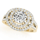 Lab Grown Round Diamond Halo Engagement Ring