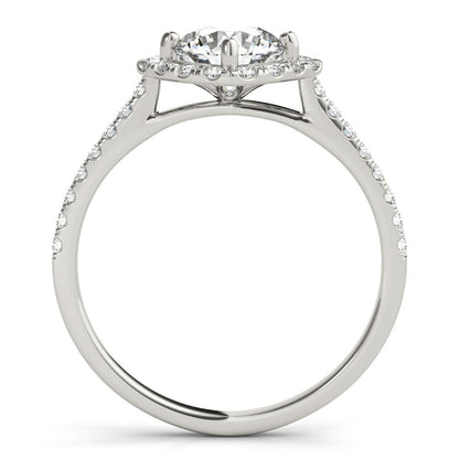 Lab-Grown Diamond Halo Engagement Ring in Platinum