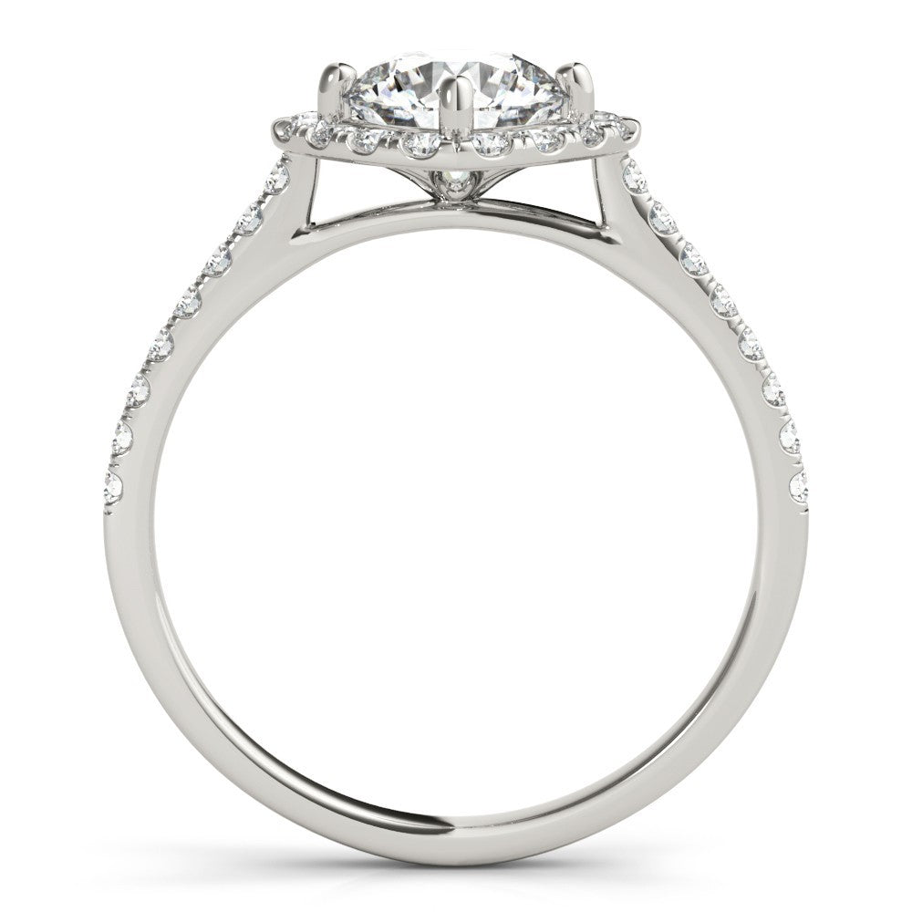 Lab-Grown Diamond Halo Engagement Ring in Platinum