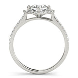 Lab-Grown Diamond Halo Engagement Ring in Platinum