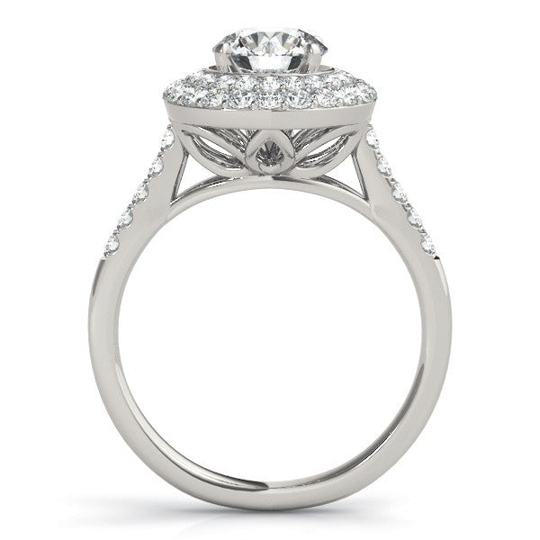 Lab Grown Round Diamond Halo Engagement Ring