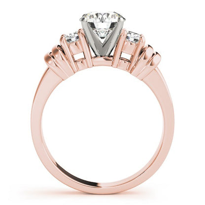 Lab Grown Round Diamond 3 Stone Engagement Ring