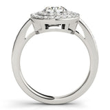 Lab Grown Round Diamond Halo Engagement Ring 