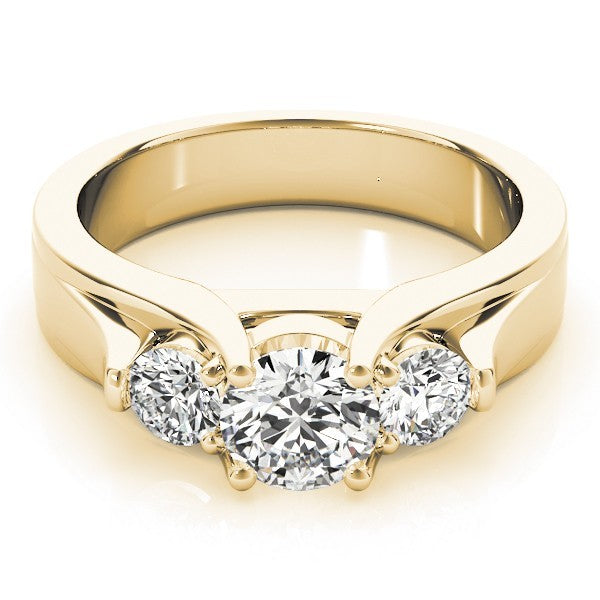 2.00Ct Lab Grown Round Diamond 3 Stone Engagement Ring Platinum