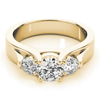 2.00Ct Lab Grown Round Diamond 3 Stone Engagement Ring Platinum