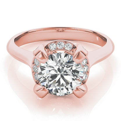 Lab-Grown Diamond Halo Engagement Ring in 18K White Gold 
