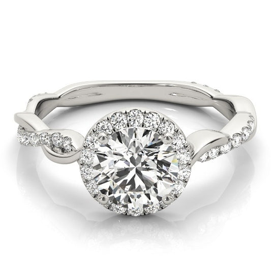 Lab-Grown Diamond 2.00 CT DE/VS Halo Engagement Ring in Platinum