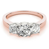 0.50Ct - 2.00Ct DE/VS Lab Grown Round Diamond Trilogy Engagement Ring Platinum