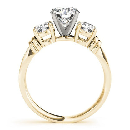 Round Cut Lab Grown Diamond Claw Set Trilogy Engagement Ring Platinum In DE/VS 2.00Ct