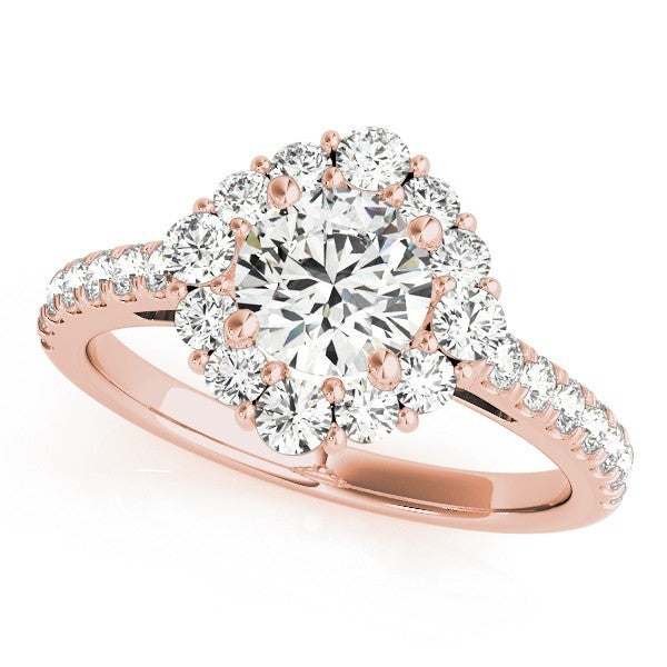 Lab Grown Diamond Halo Engagement Ring 