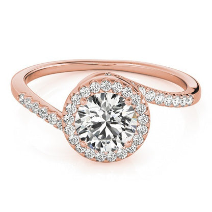 Lab Grown Round Diamond Halo Engagement Ring