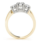 0.50Ct - 2.00Ct DE/VS Lab Grown Round Diamond Trilogy Engagement Ring Platinum