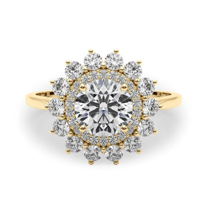 Lab-Grown Diamond Halo Engagement Ring in Platinum  DE/VS 2.00 CT