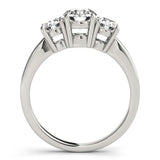0.50Ct - 2.00Ct DE/VS Lab Grown Round Diamond Trilogy Engagement Ring Platinum