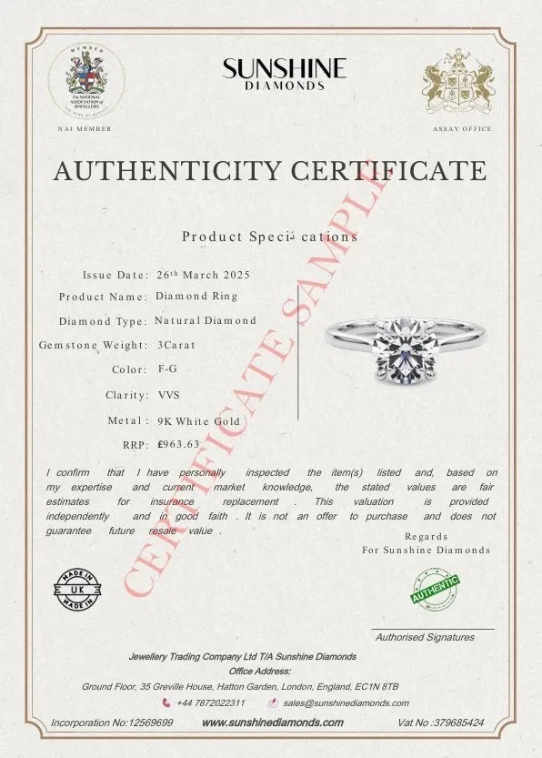 sunshine diamonds certified jewellery