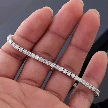 Lab Grown Diamond Tennis Bracelet For Women, 1.75 Ct To 8.00 Ct, D Color VVS Clarity, 7" Inches Length