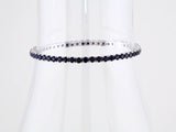 Round Lab-Grown Blue Sapphire Line Bracelet In Gold & Platinum