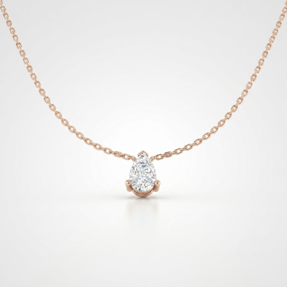 Sparkling solitaire diamond necklace as a romantic anniversary gift.