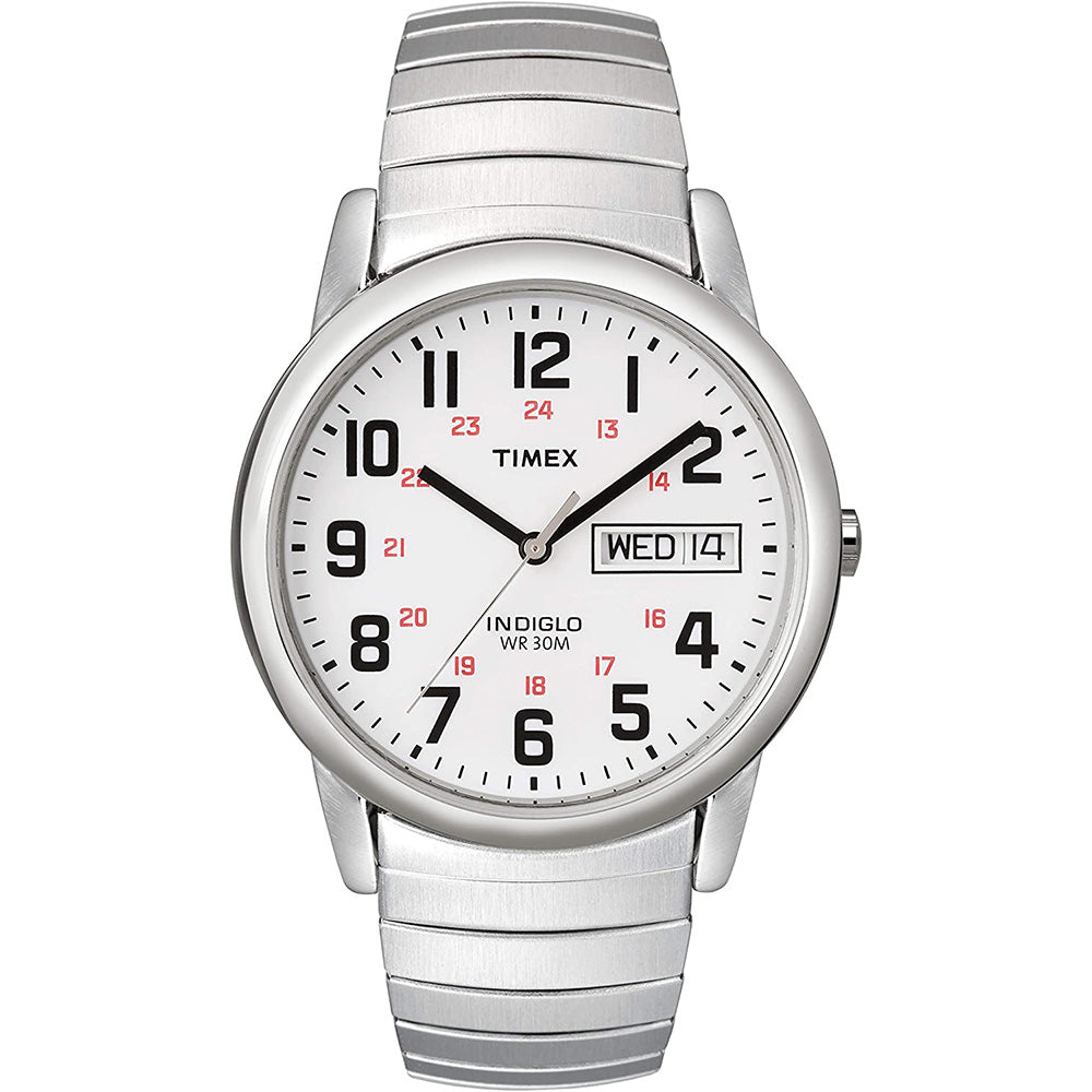 Timex Mens Easy Reader Watch with Stainless Steel Strap - T20461