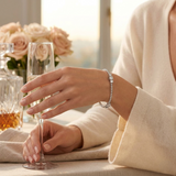 Clover Diamant-Kettenarmband mit Lünetten- und Pavé-Fassung aus Naturdiamanten in Platin