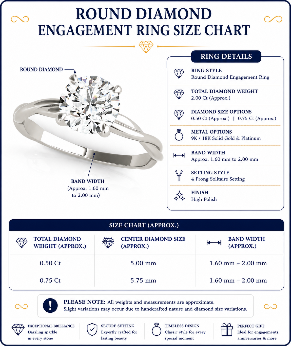 Lab Grown Diamond Round Cut D/VVS Solitaire Prong Set Twisted Engagement Ring
