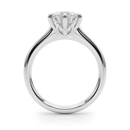 IGI Lab-Grown Solitaire Engagement Ring, Six Claw Set Round Cut Diamond Ring, D Color VVS Clarity