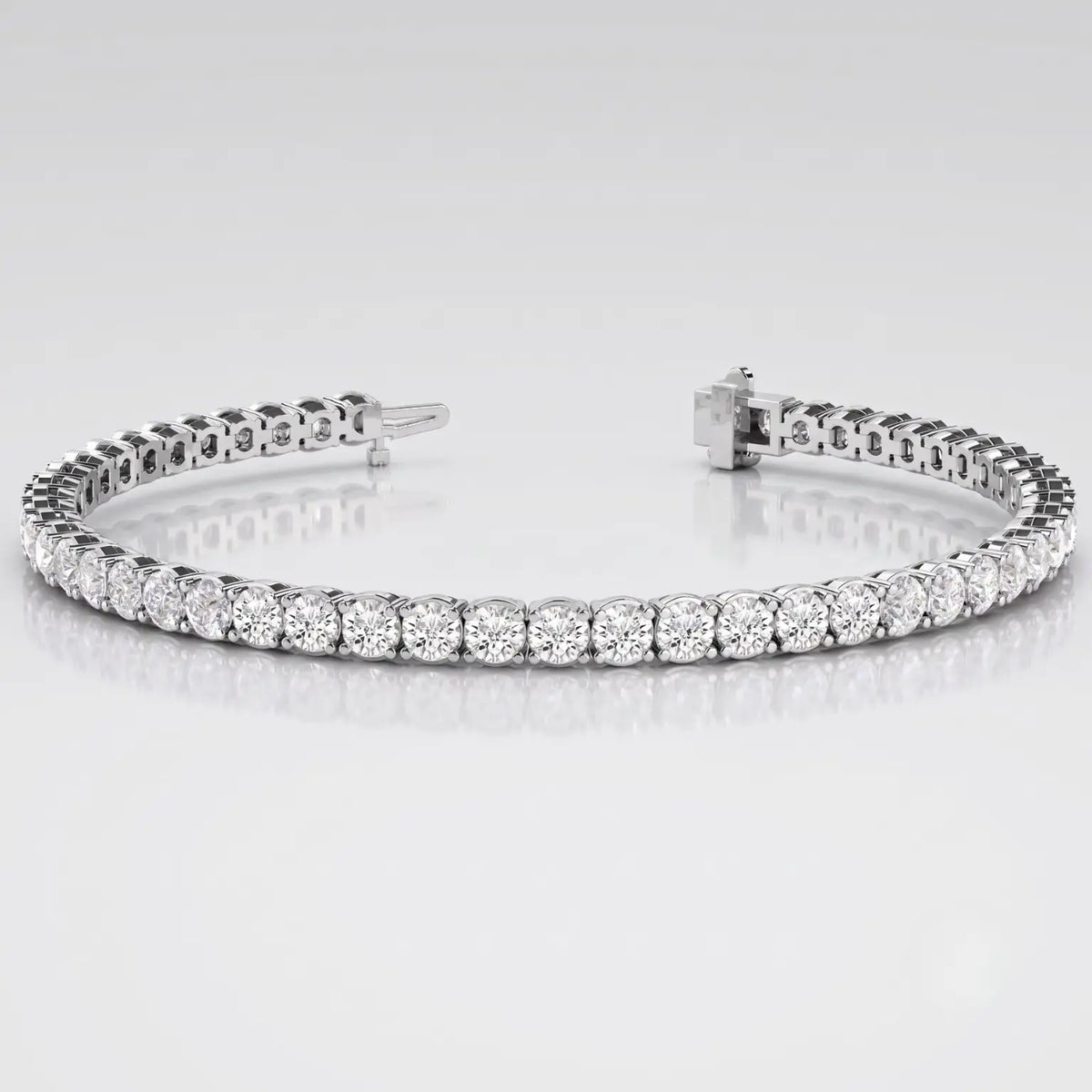 White gold diamond tennis bracelet anniversary gift for her