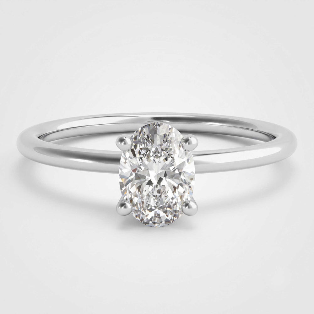Oval diamond 4 claw engagement ring proposal gift
