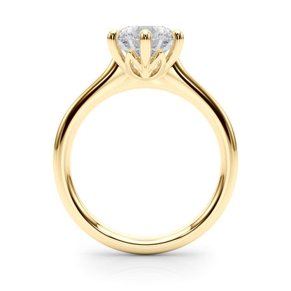 IGI Lab-Grown Solitaire Engagement Ring, Six Claw Set Round Cut Diamond Ring, D Color VVS Clarity