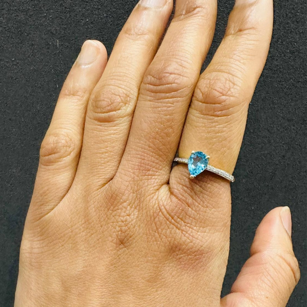 lab created tanzanite ring