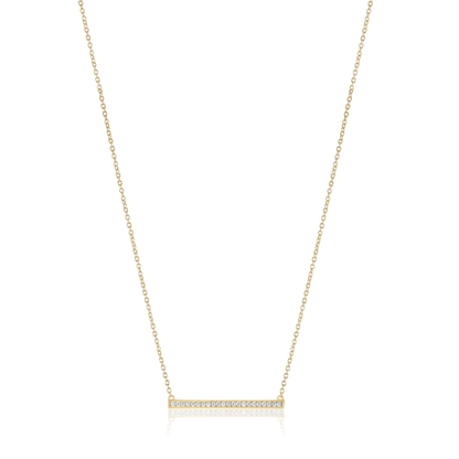 0.20ct Gold Diamond Bar Necklace Gift for Her