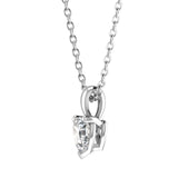 Natural Heart Cut Diamond Claw Set Solitaire Pendant in Gold